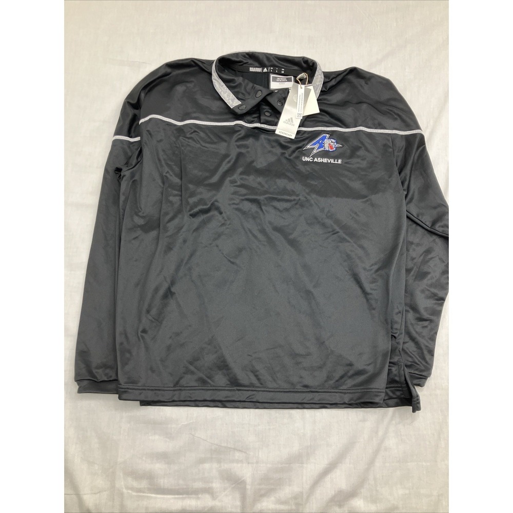 ADIDAS UNC Asheville Bulldogs Polo Long Sleeve Shirt Blue Large L